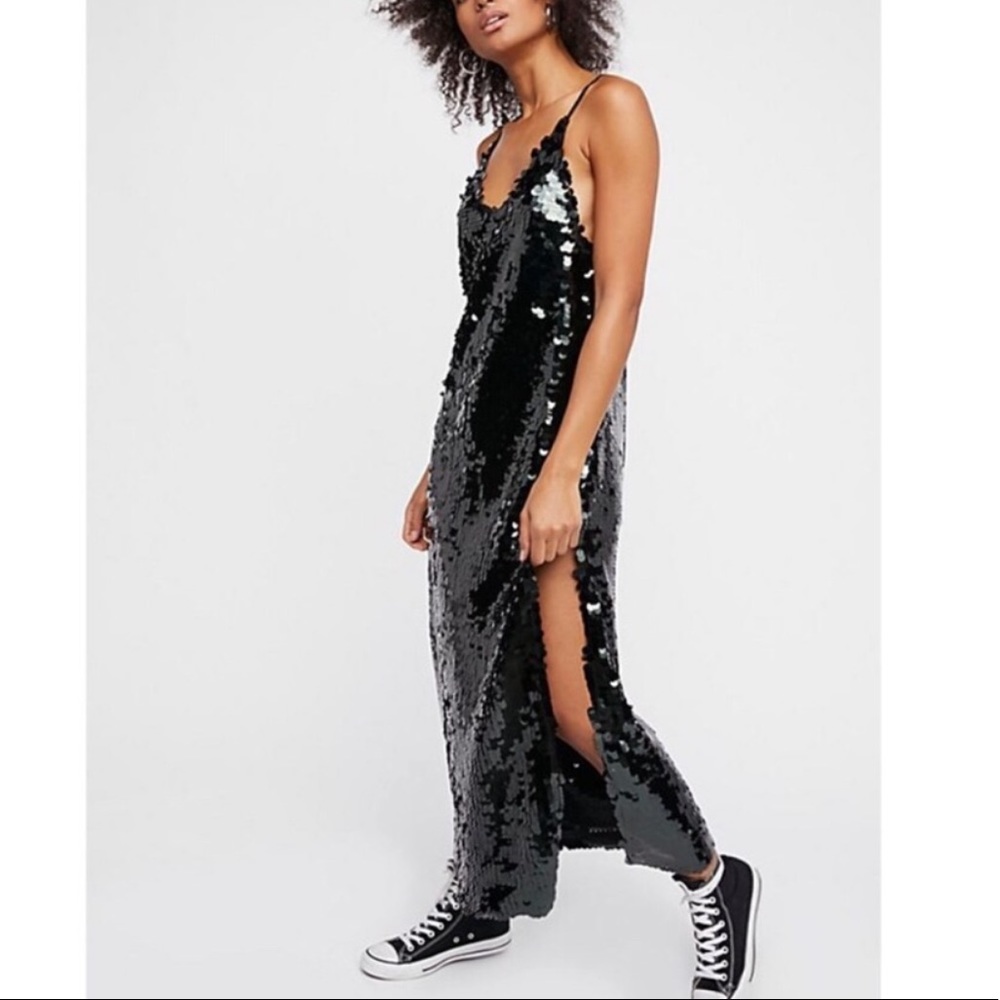 Free People Paillette sequin mini party dress